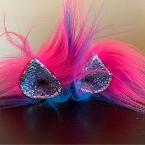 Faux fur clip in cat ears by Kreature Featurez